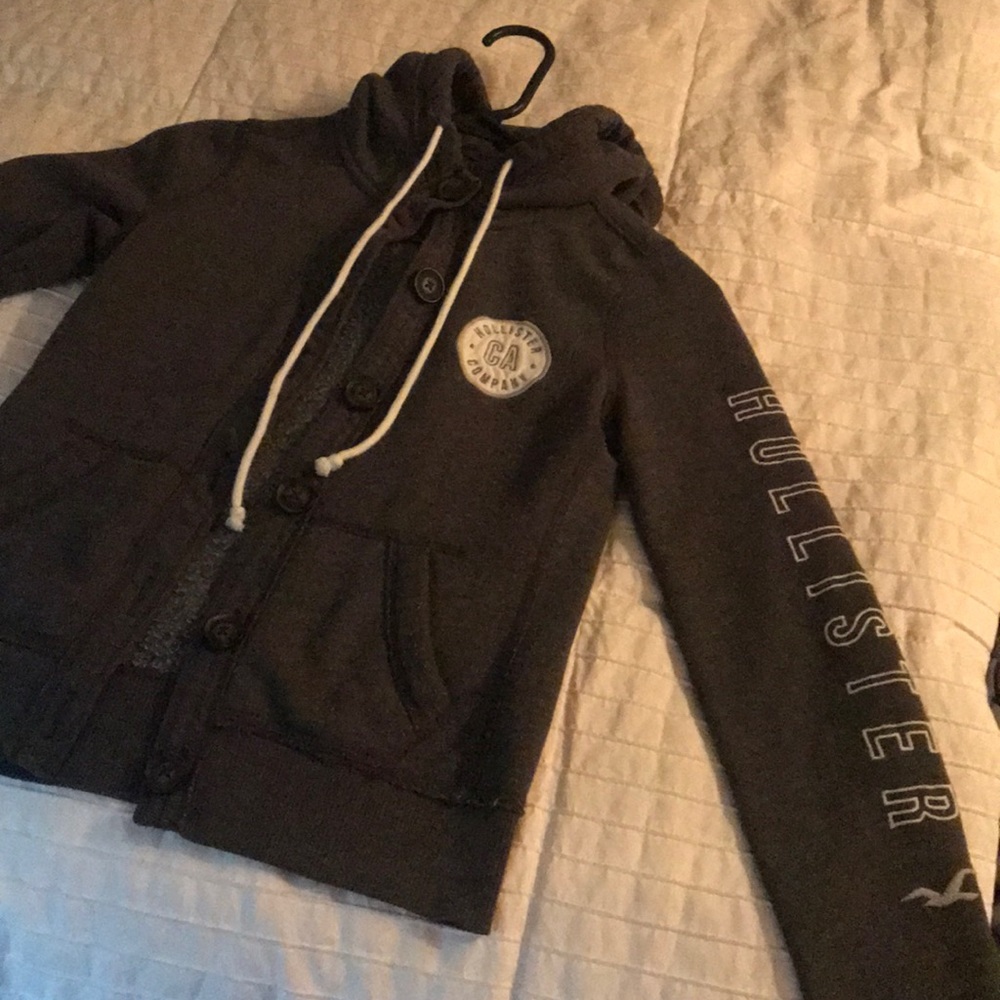 Hollister button up hoodie